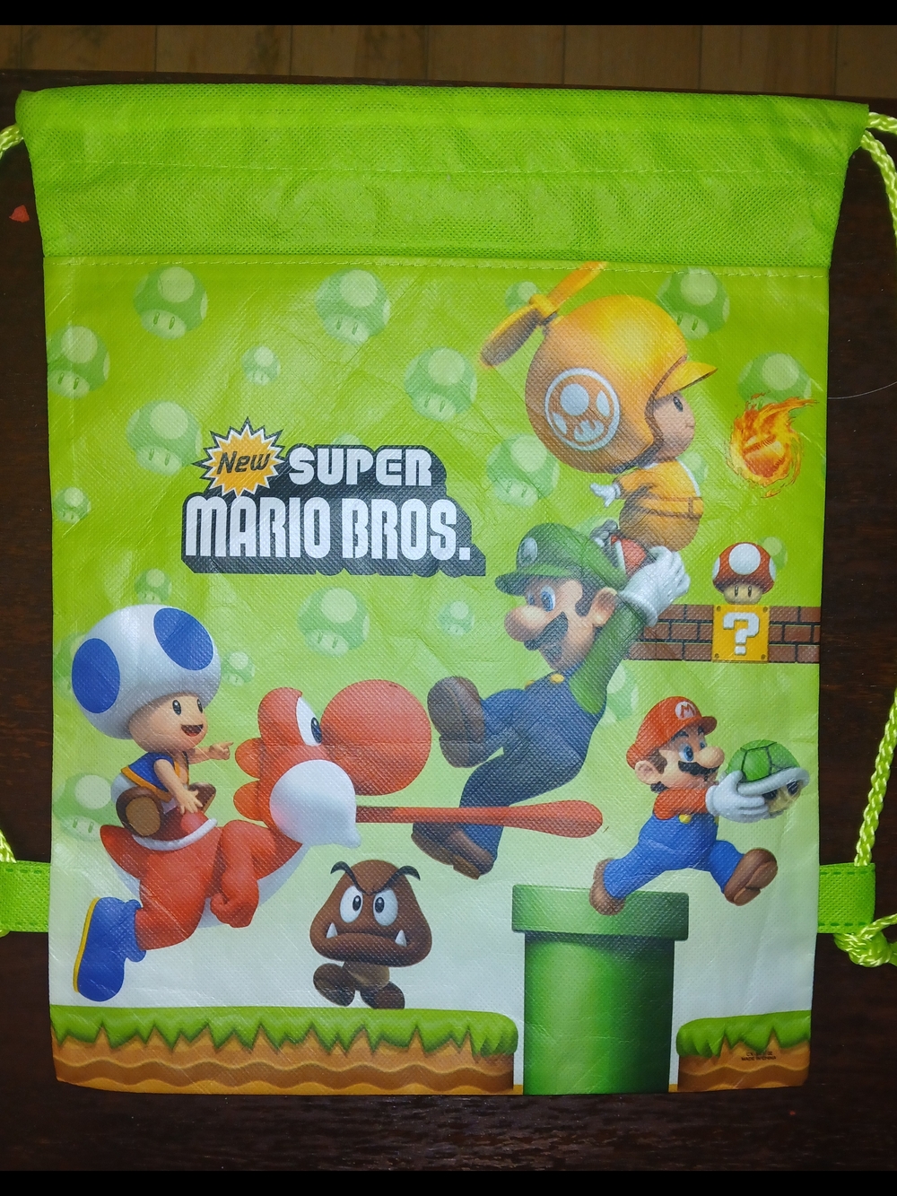 New Super Mario Bros. Drawstring Bag - Assorted Colors/models.
